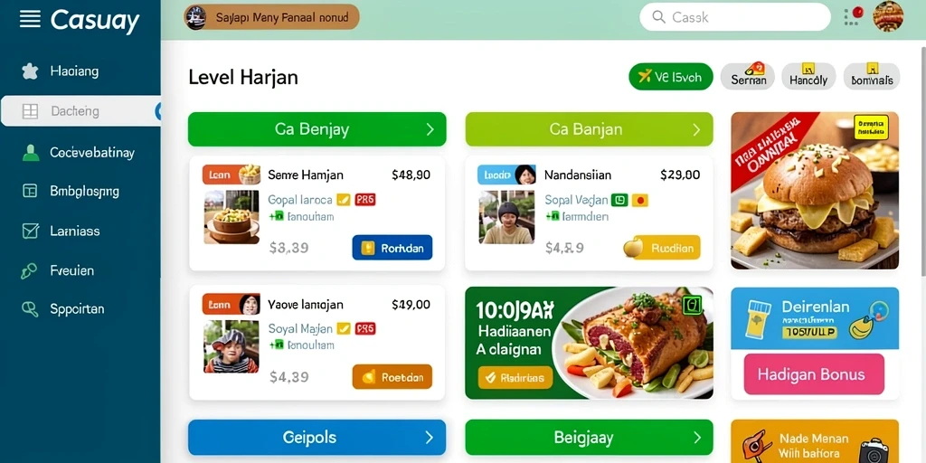 Tampilan awal permainan dengan karakter pilihan yang menarik.