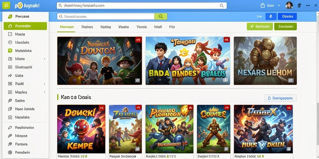 Tampilan awal 9ZKGAMES yang menarik dan user-friendly.