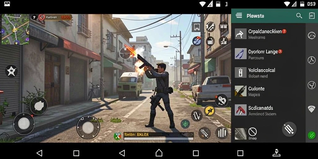Screenshot menunjukkan level penuh aksi di AMAN69.
