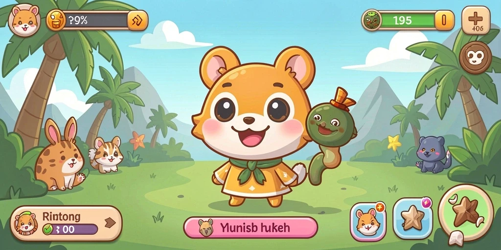 Tampilan awal game yang menarik dan interaktif.