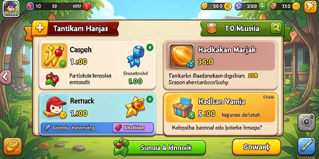 Tampilan awal yang menarik dan penuh warna.