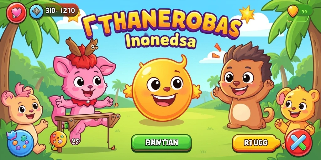 Tampilan karakter dengan desain yang menarik.