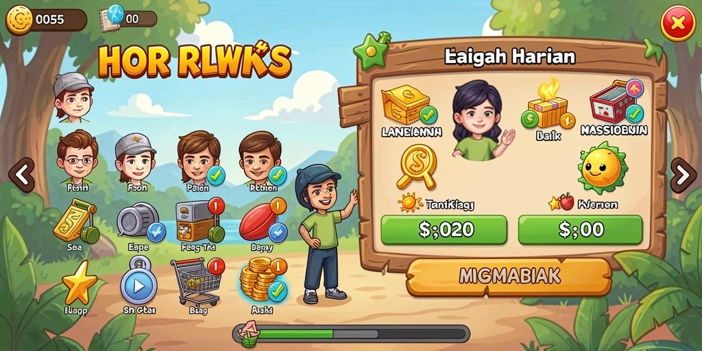 Tangkapan layar menampilkan karakter utama dalam aksi.